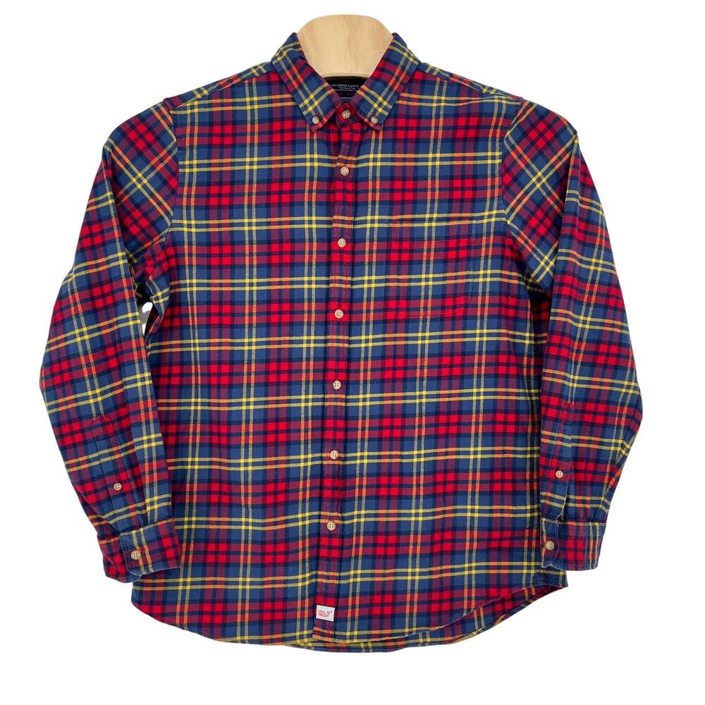 Vineyard Vines Slim Fit‎ Murray Shirt Men's Size Large Red Plaid